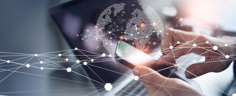 Digital technology, internet network connection